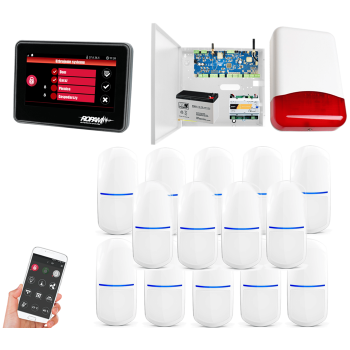 SYSTEM ALARMOWY ROPAM NeoGSM-IP-64 TPR-4BS + 14 CZUJEK SLIM-PIR